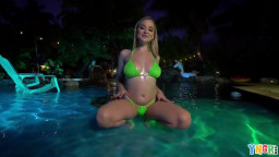 Bang YNGR Blake Blossom - Gets Fucked Raw During Nighttime Pool Party