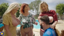 New Marina Montana Sandy Big Boobs Sper Marie Three Hot German MILFs Have An Outside Groupsex Party Under The Sun With O